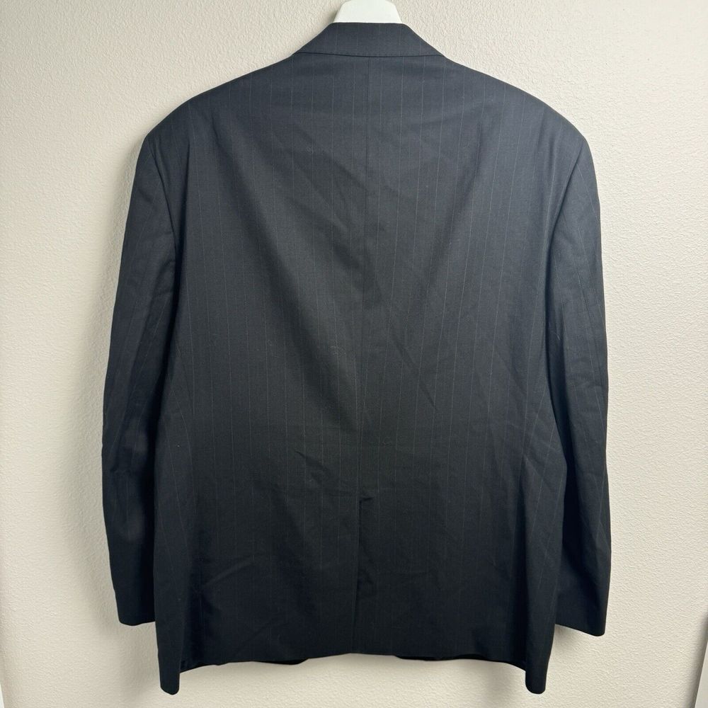 Yves Saint Laurent 100%‎ Wool Pinstripe Sport Coat Blazer Jacket Size 44R Black - Picture 2 of 16